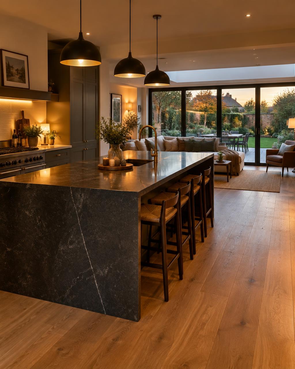 Representative kitchen & living extensions project